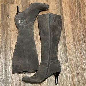 Calvin Klein Dina suede boots womens size 8.5 gray